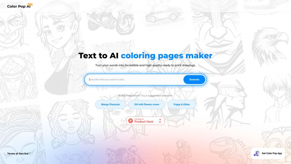 Color Pop Website screenshot