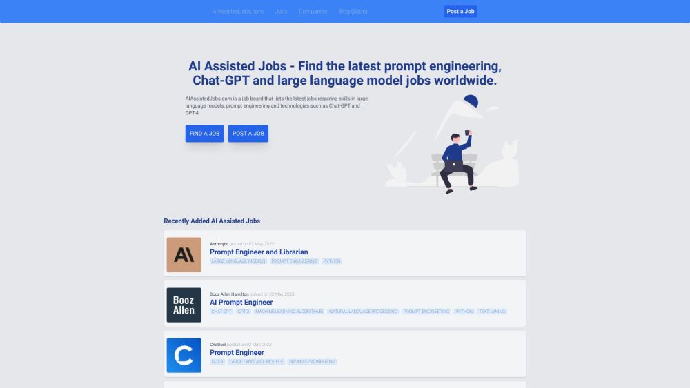 AIAssistedJobs.com Website screenshot