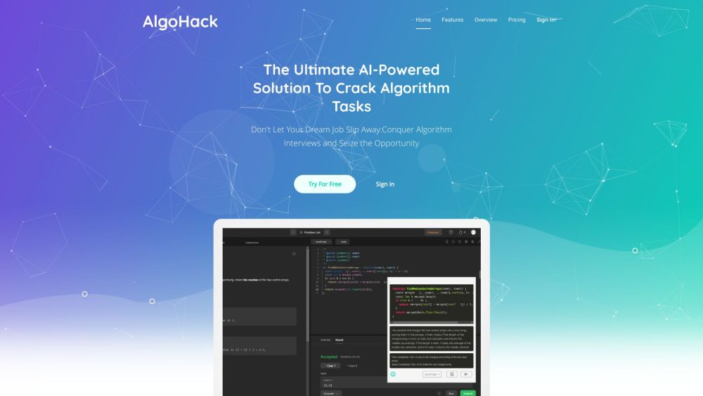 AlgoHack Website screenshot