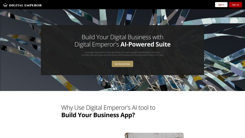 Digital Emperor Website screenshot