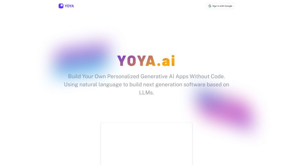 YOYA Website screenshot