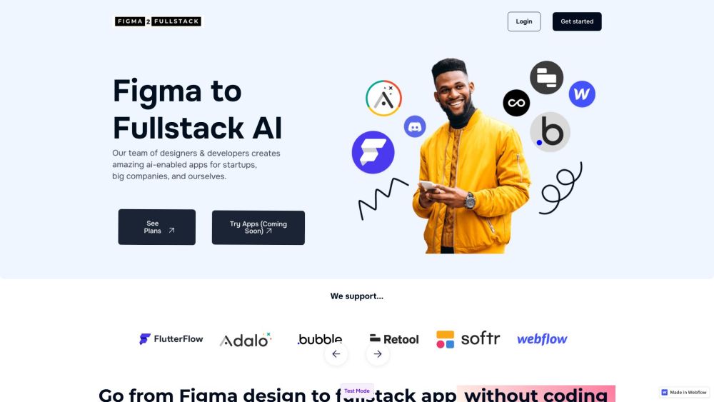 Figma2FullStack Website screenshot