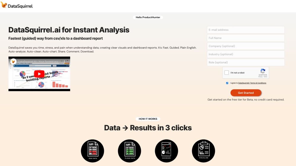 DataSquirrel.ai Website screenshot