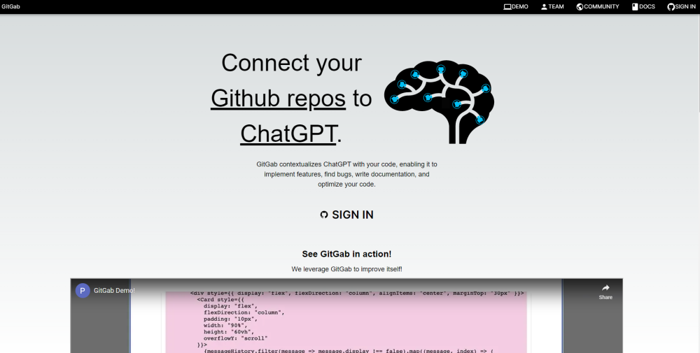 GitGab Website screenshot