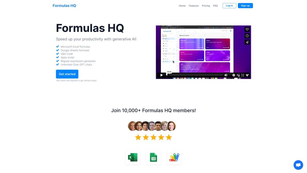 Formulas HQ Website screenshot