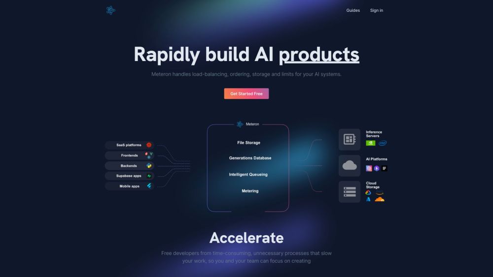 Meteron AI Website screenshot