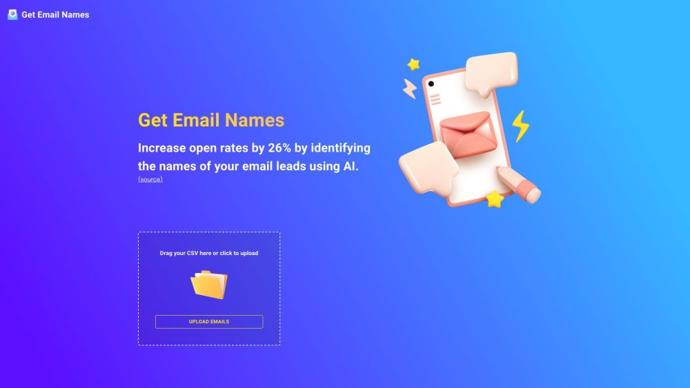 Get Email Names Website screenshot