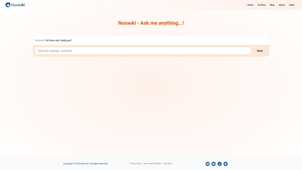 NoowAI Website screenshot