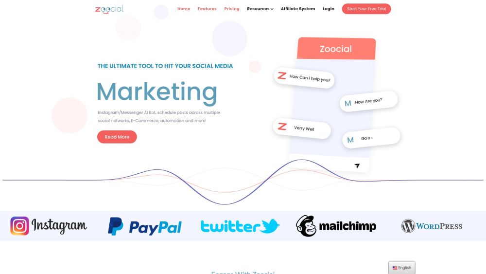 Zoocial Website screenshot