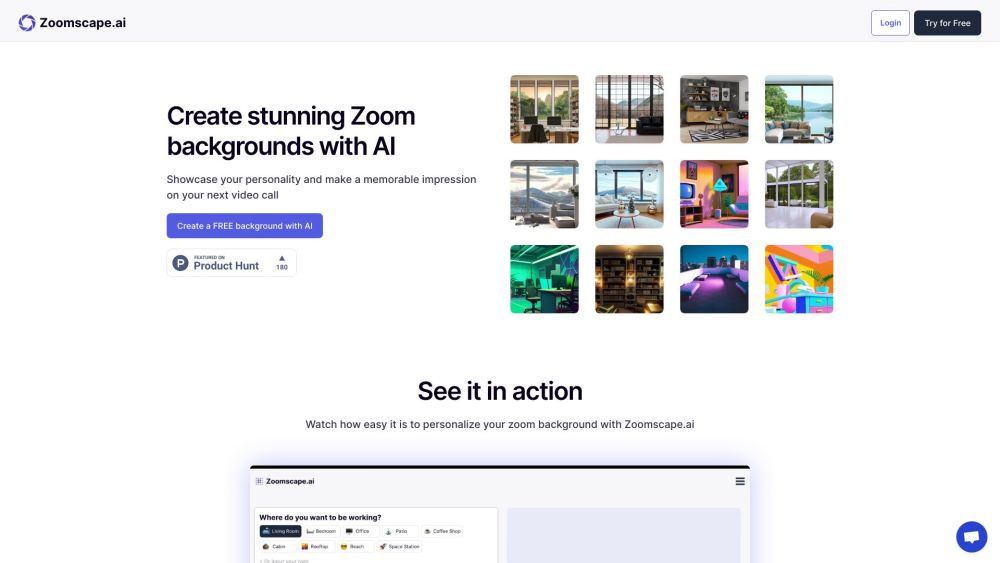 ZoomScape.ai Website screenshot