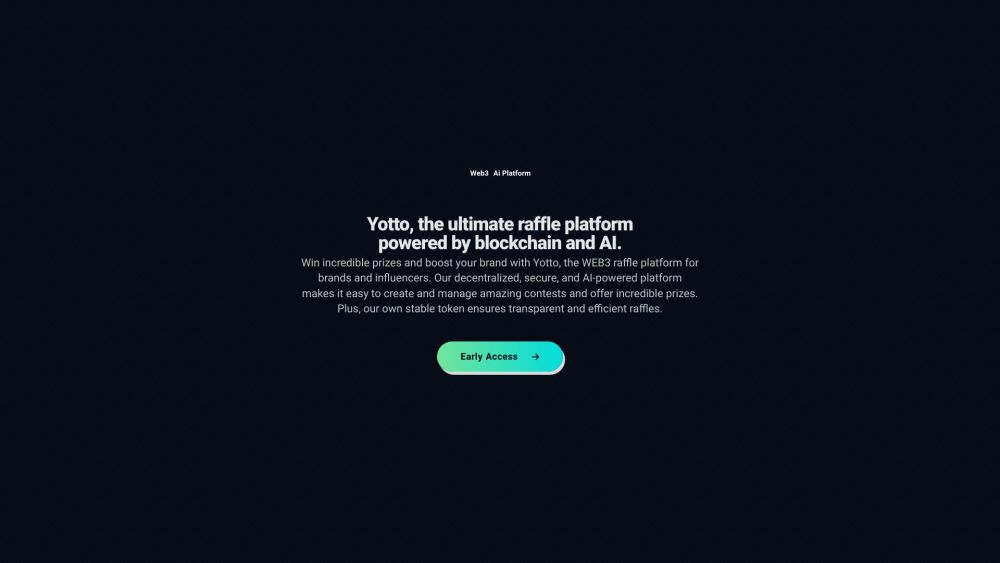 Yotto Web3 Website screenshot