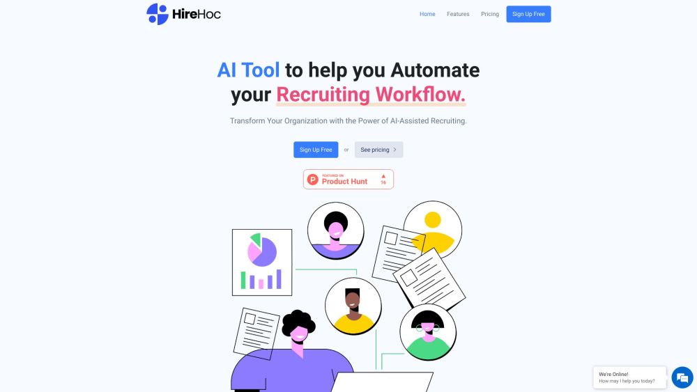 Hire Hoc | The AI Powered Hiring Tool Website screenshot