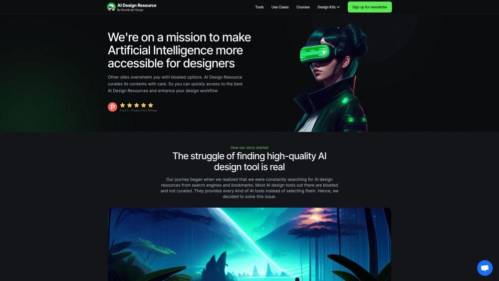 AI Design Resource Website screenshot