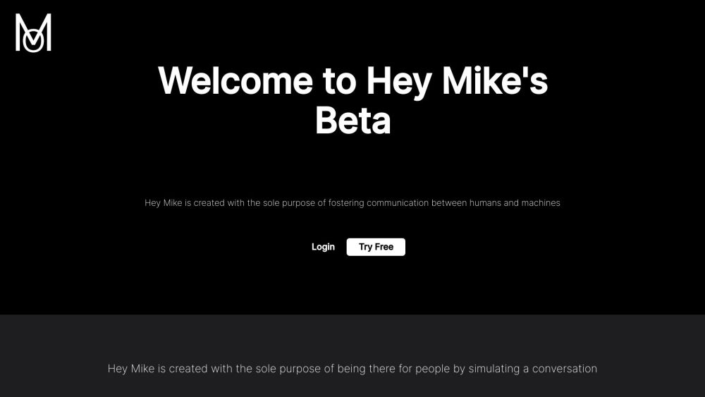 Hey Mike's Beta Website screenshot