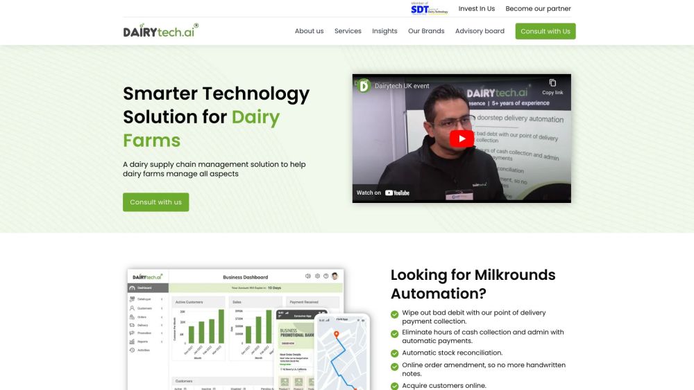 Dairytech.ai Website screenshot