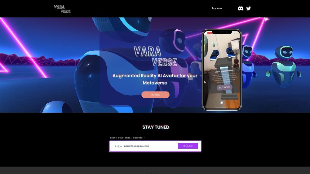 Vara AI Website screenshot