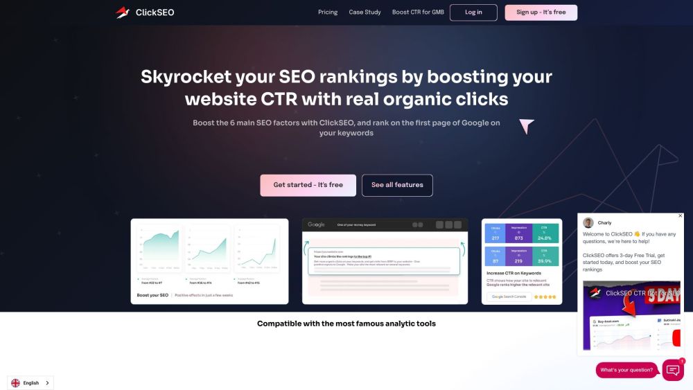 ClickSEO Website screenshot