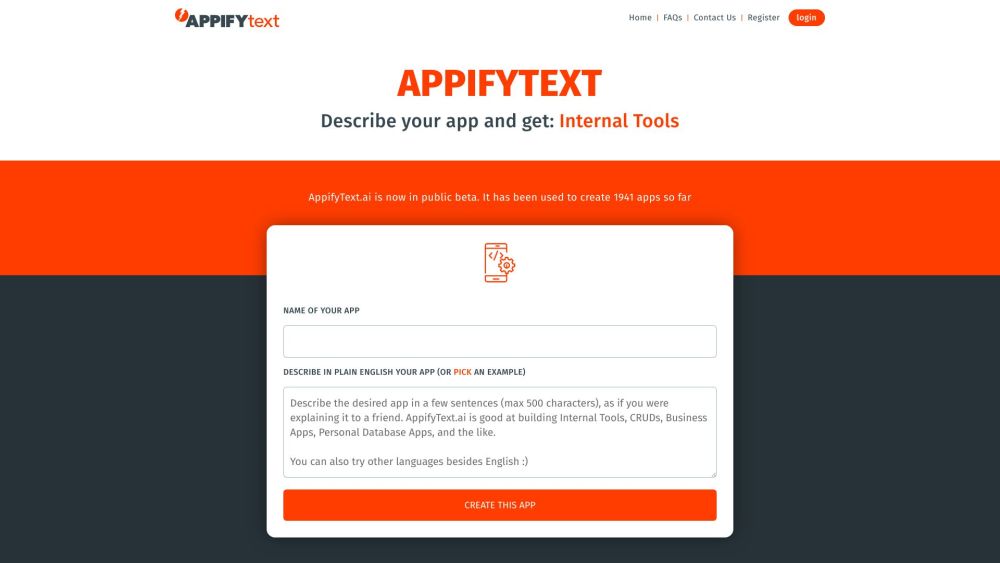 AppifyText.ai Website screenshot