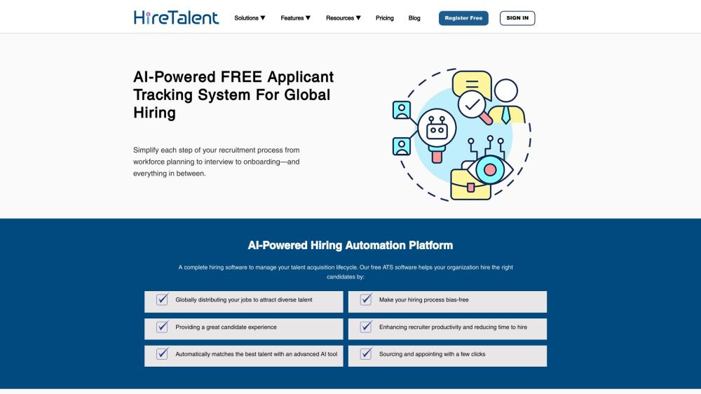 HireTalent Website screenshot