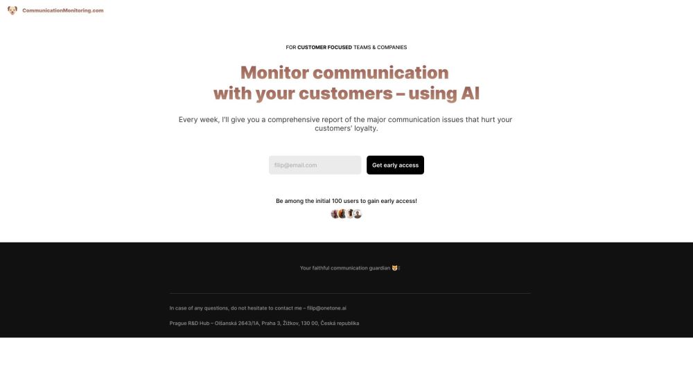 CommunicationMonitoring.com Website screenshot