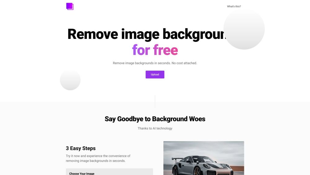 RemoveBG | Remove Image Backgrounds For Free Website screenshot