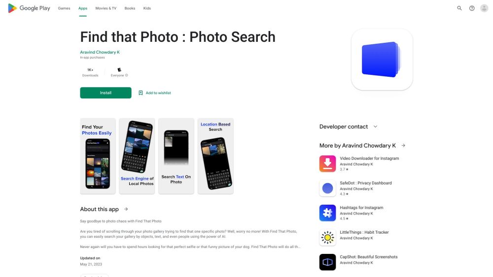 Find That Photo Website screenshot