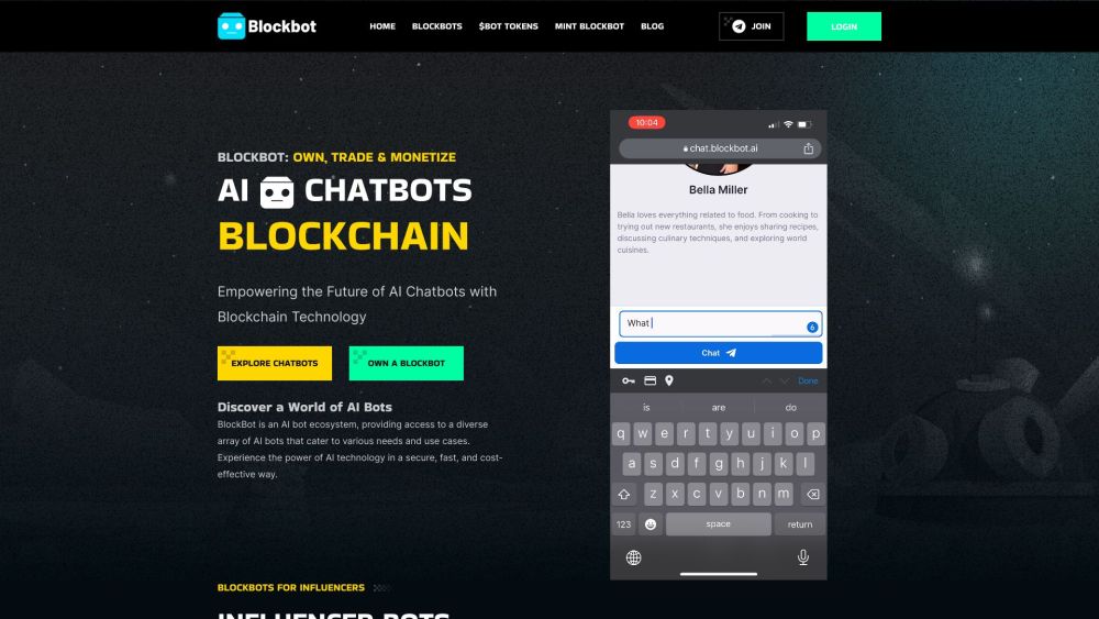 BlockBot Website screenshot