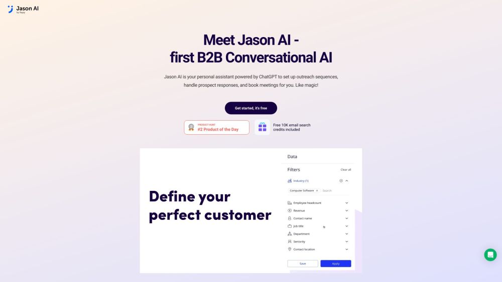 Jason AI Website screenshot