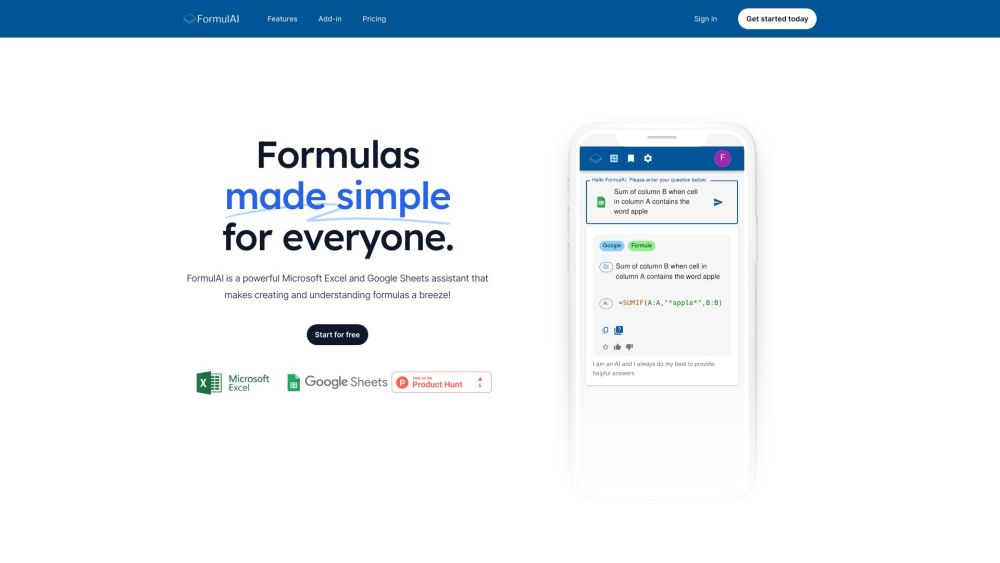 FormulAI Website screenshot