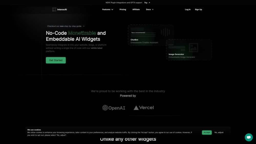 InteraxAI Website screenshot