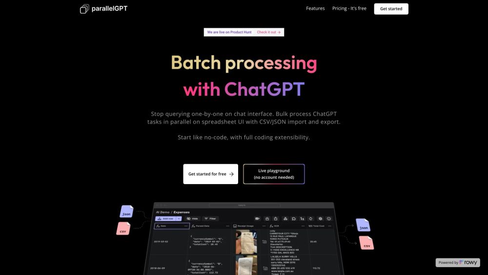 Batch / Bulk processing for ChatGPT AI Website screenshot