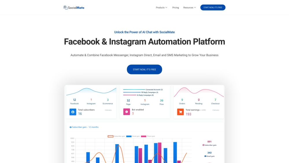 SocialMate Website screenshot