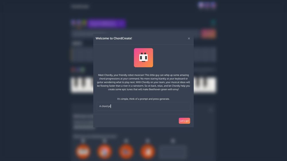 ChordCreate Website screenshot