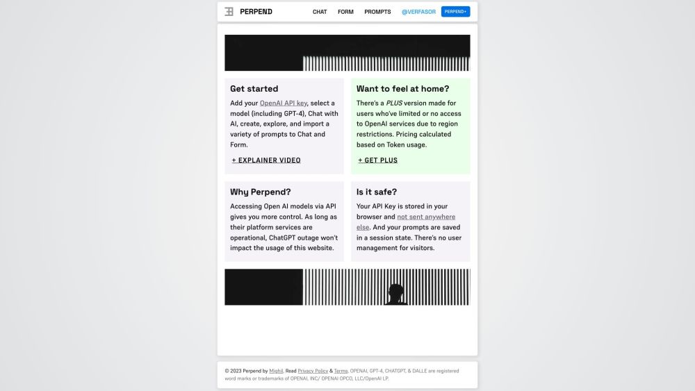 Perpend Website screenshot