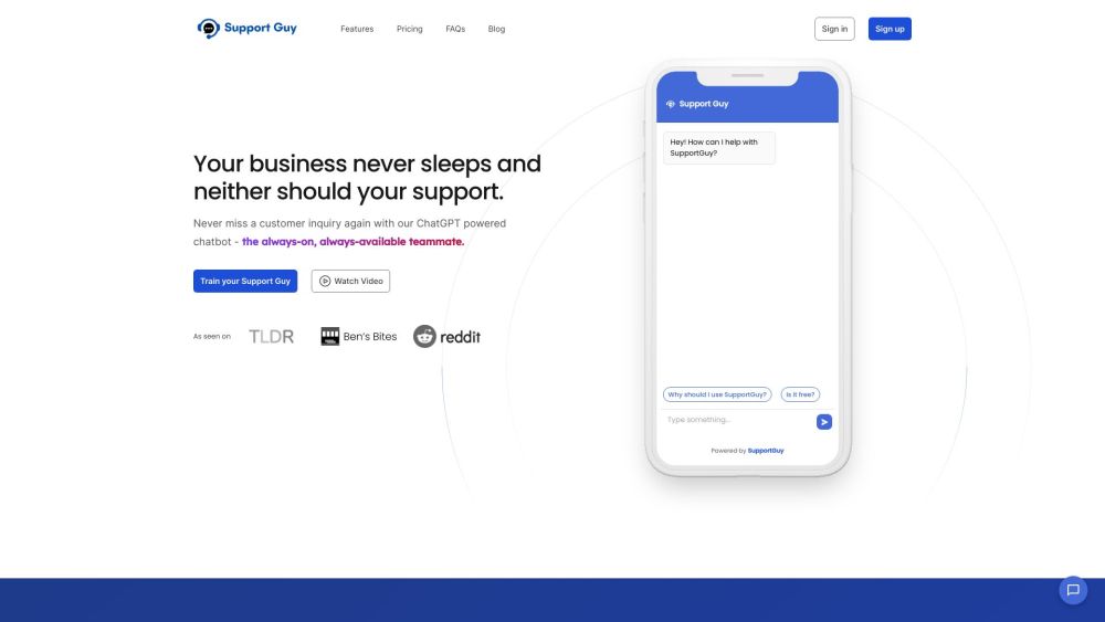 SupportGuy Website screenshot