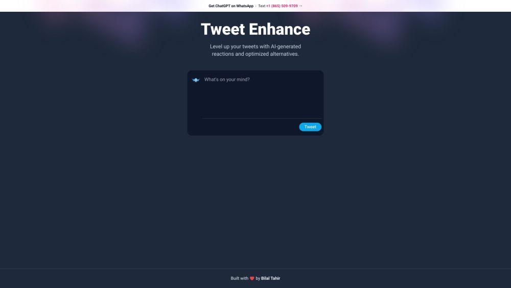 Tweet Enhance Website screenshot