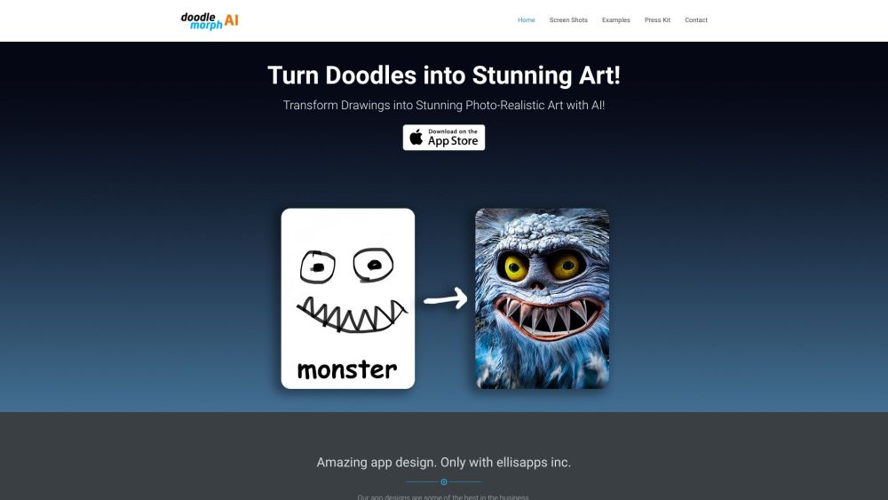 Doodle Morph AI Website screenshot