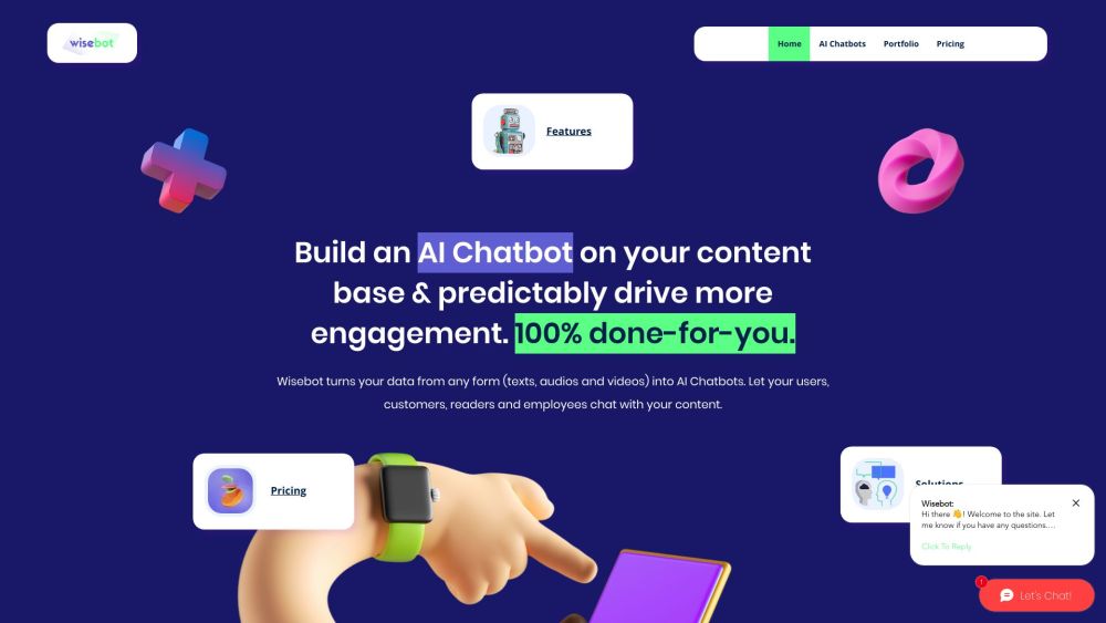 Wisebot Website screenshot