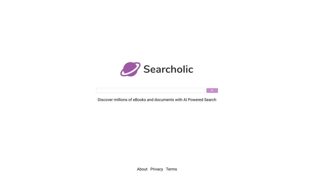 Searcholic Website screenshot