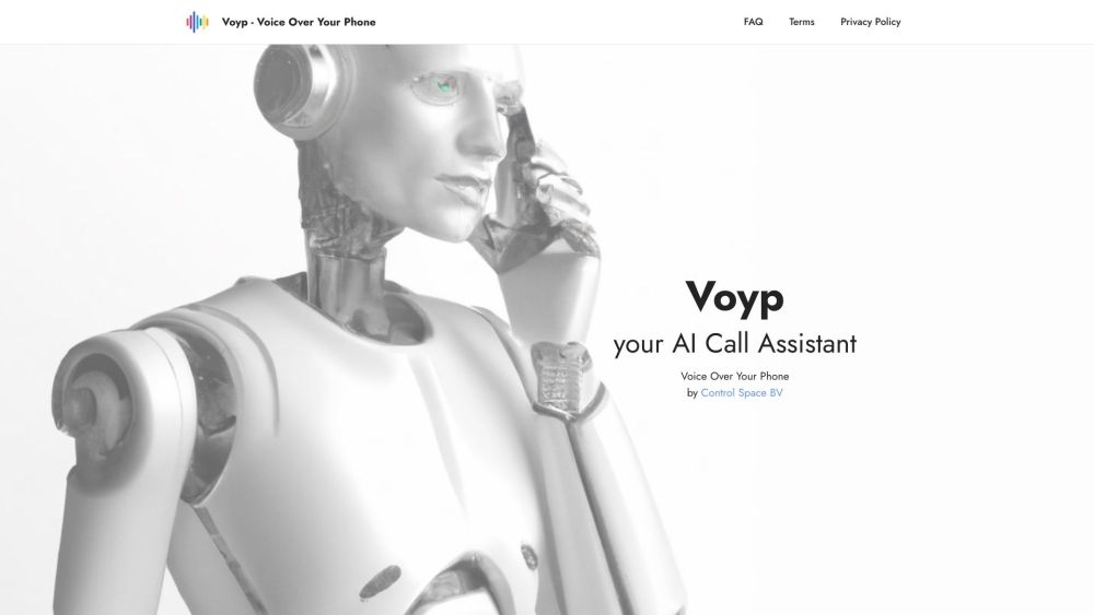 Voyp - Voice Over Your Phone Website screenshot