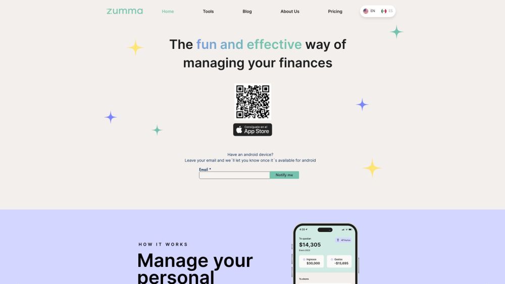 Zumma Financial Website screenshot