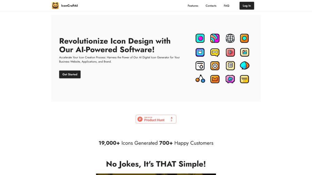 IconCraftAI Website screenshot