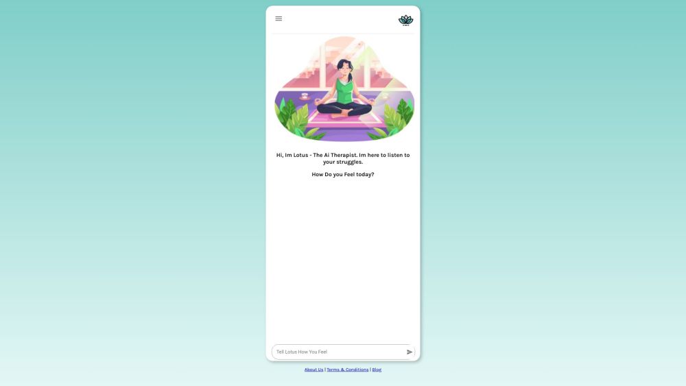 Lotus - The Online Therapist Website screenshot