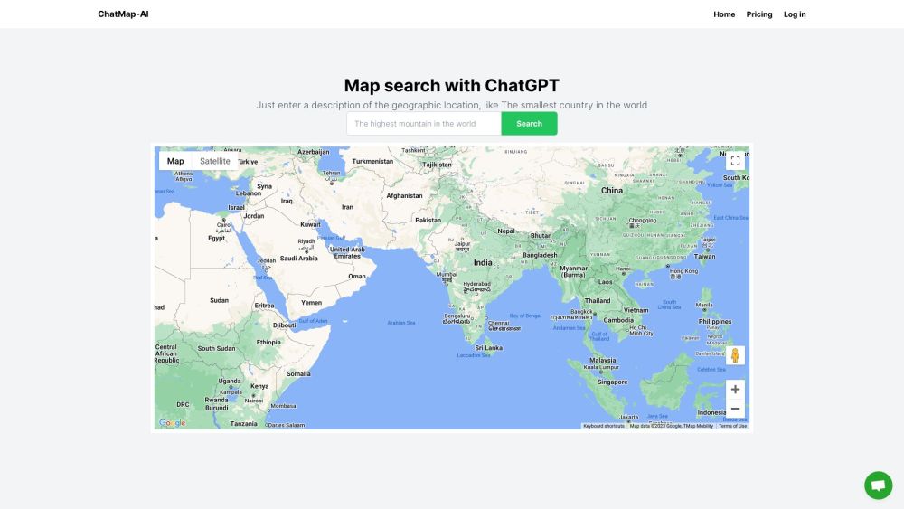 ChatMap-AI Website screenshot