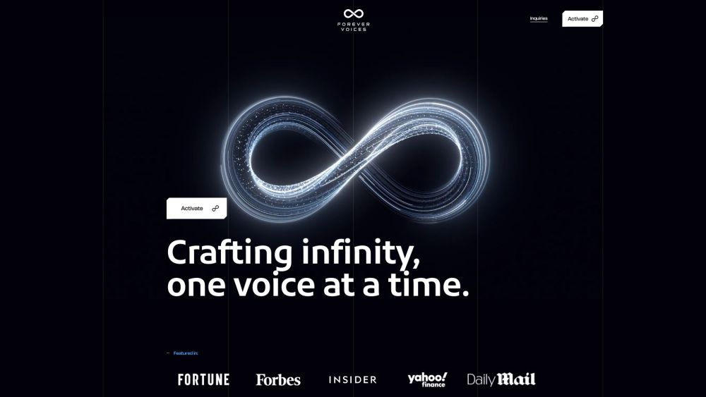 Forever Voices Website screenshot