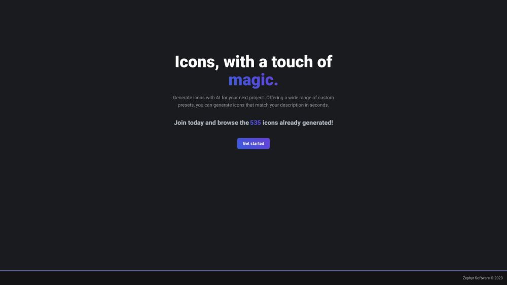 IconAI Website screenshot