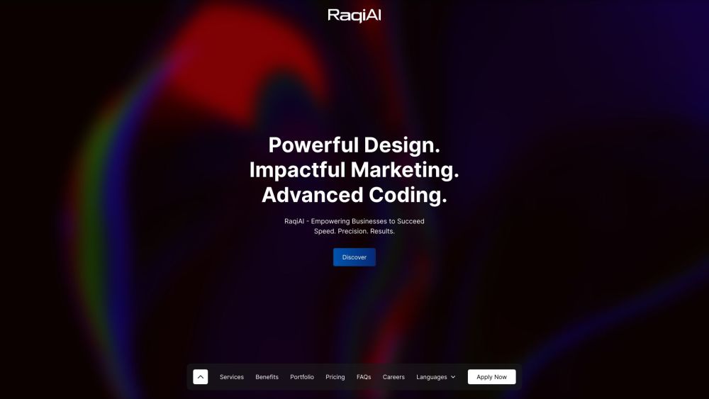 RaqiAI Website screenshot