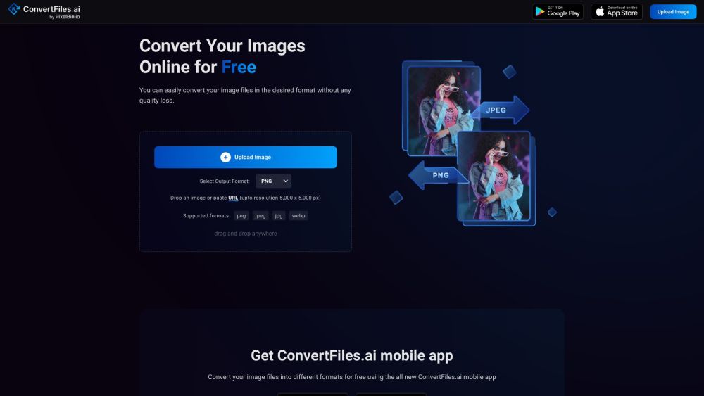 ConvertFiles.ai Website screenshot