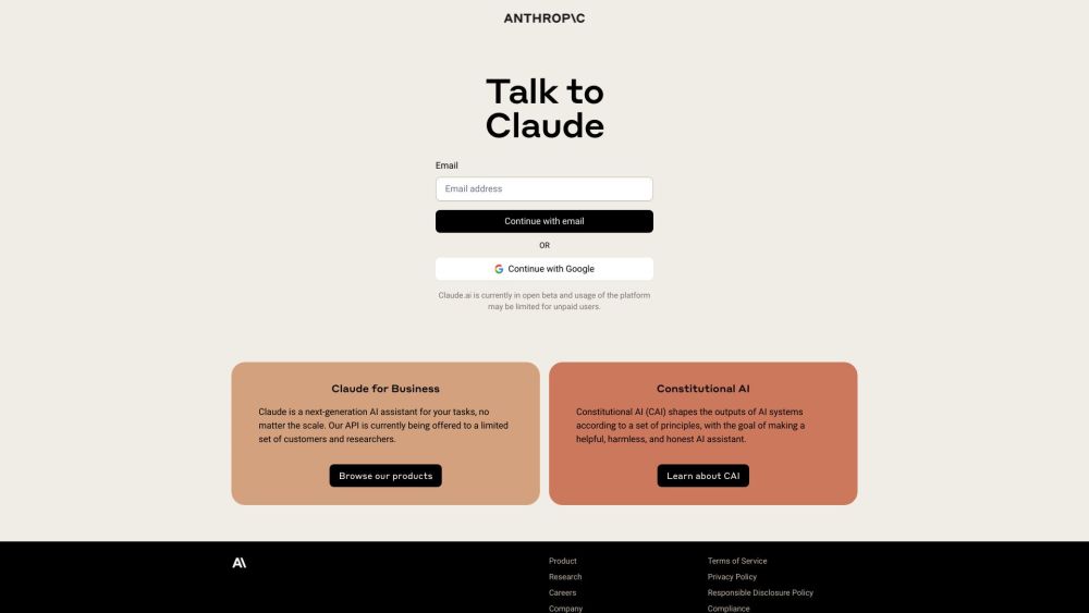 Anthropic Website screenshot