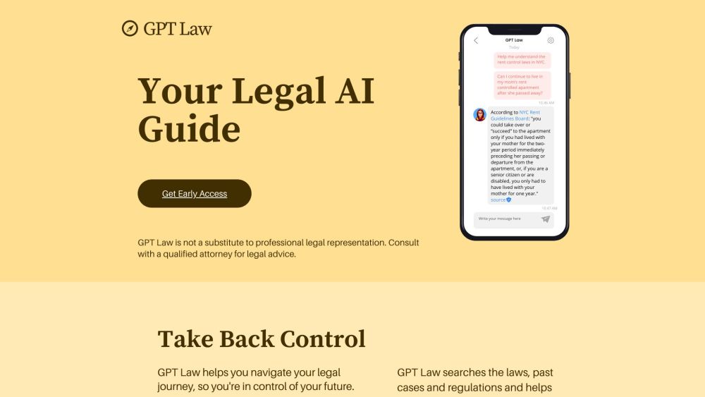 GPT Law Website screenshot